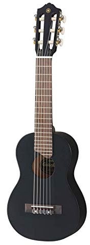 Yamaha GL1 Guitalele, Mini guitarra de madera con las dimensiones de un ukulele, escala de 17 pulgadas, 6 cuerdas de nylon, color Negro