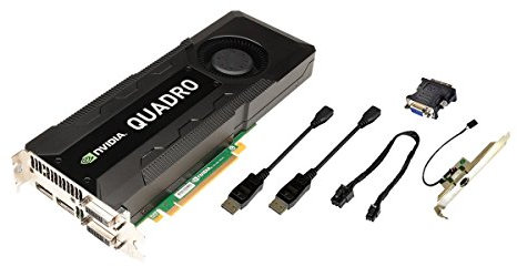PNY NVIDIA QUADRO K5000 pour MAC Carte Graphique Professionnelle 4 Go GDDR5 PCI-Express 2 x DP + 2 x DVI + Stereo (VCQK5000MAC-PB)