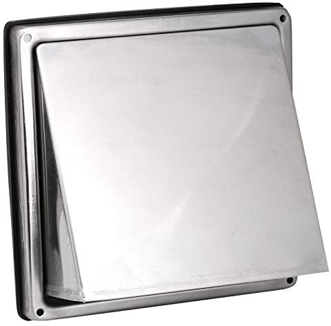 First4Spares 6 Stainless Steel Cowl External Extractor Wall Vent Outlet With Cushioned Non Return Flap