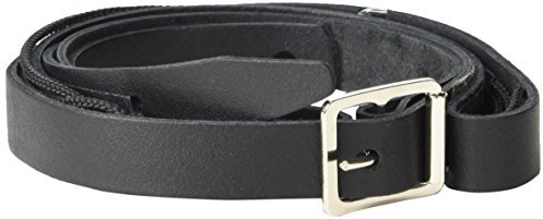 Klondyke 5/8-Inch Wide Leather Mandolin Strap - Black