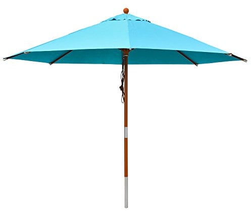 anndora® Sonnenschirm Gartenschirm Marktschirm 3 m rund wasserabweisend - mit Winddach Himmelblau