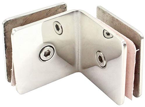 Di Vapor 90 Degree Stainless Steel Glass to Glass Corner Clamp Bracket for Showe