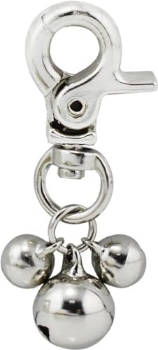OXFUZZ 2Pcs Pet Products Charm Triple Bell Pendant for Dog Cat Collar Decoration and Training (Natural color)