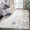 SAFAVIEH Boho Teppich für Wohnzimmer, Esszimmer, Schlafzimmer - Madison Collection, Kurzer Flor, Creme und Hellgrau, 155 X 229 cm