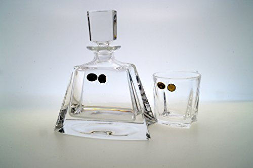 Bohemia Whisky-Set 6 Whiskygläser + Karaffe aus Bleikristall