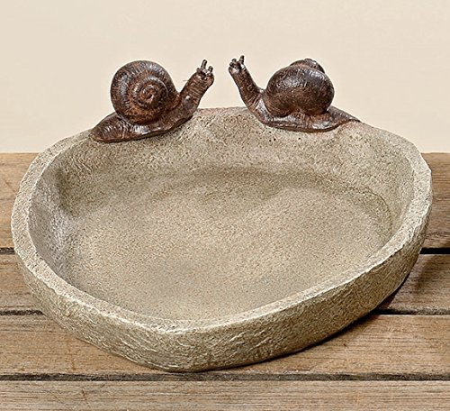 Unbekannt Vogeltränke Schnecke Lubin 21 cm Garten Gartenfigur