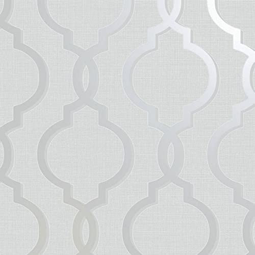 HOLDEN laticia Geometrisch Barock Muster Tapete metallische Glitzern texturiert - 65490 grau