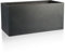 IDEALIST 80 cm Large Trough | Dark Grey Reinforced Stone Rectangular Planter | Garden Planters with Drainage Holes L80 W37 H37.5 cm, 79 litres