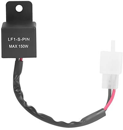Blinkrelais für Motorrad – LED Blinklicht, 2 Pins, 12 V, 150 W, hell, mit Kabel, 60-120 Mal/Minute