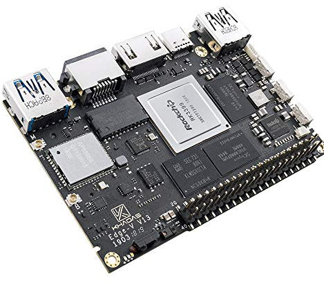 Khadas Edge-V Rockchip RK3399 with Six Core Cortex ARM Tiny SBC/Single Board Computer with 4GB LPDDR4 128GB EMMC, Support Android Linux, Ubuntu and Debian