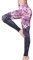 FLYILY Frauen Yoga Pants Gedruckt hohe Taillen-Power Flex Capris Workout Gamaschen für Fitness Laufen(Cherry,M)