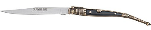 Joker Taschenmesser verziert N107C mit Zamakgriff, Klinge 9 cm, Edelstahl 420, 30 Gramm, Angelgerät, Jagd, Camping und Wandern