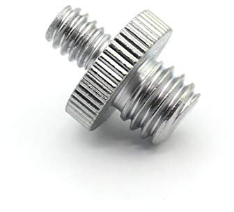 FEICHAO 10Pcs Bracket Plate Screw 1/4'' to 1/4'' 1/8'' Double Screw Positioning Bolt for SLR Camera (1/4'' to 3/8'')