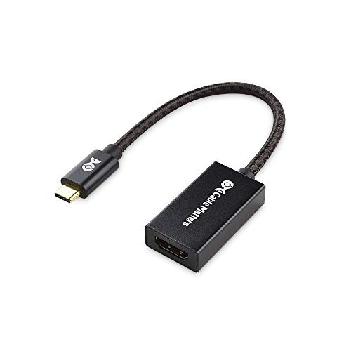 Cable Matters Adaptateur en Aluminium USB C vers HDMI pour Le Surface Pro 7 et de Nombreux Autres appareils – Prend en Charge Le 4K 60Hz et Le HDR.