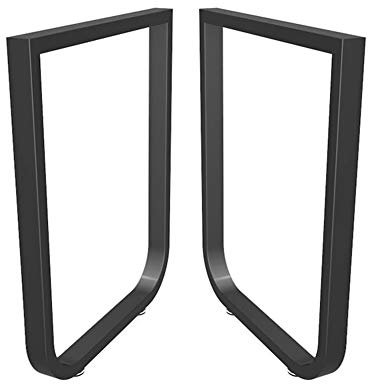 YXW Tischkufen aus Vierkantprofilen Tischgestell Stahl, 72,5×55cm, Kufengestell, Schwarz, Weiss, Bankgestell, Couchtisch Untergestell, 2 Stück