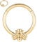 hengkaixuan Daith Ohrringe Chirurgenstahl 16G Septum Schmuck Gold Septum Ring Higned Segment Seamless Clicker Ring Rook Conch Tragus Helix Ohrringe Septum Piercing Schmuck 10mm mit Biene