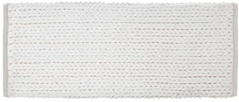 Five Großer Badezimmerteppich, dick, 50 x 120 cm, Weiß