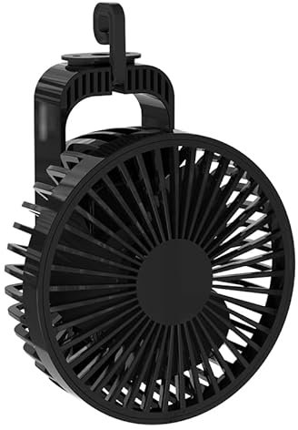 USB-Tischventilator, 4000 mAh, wiederaufladbarer Mini-Ventilator mit Clip, 3 Geschwindigkeiten, 360 ° drehbar, automatischer Oszillierender