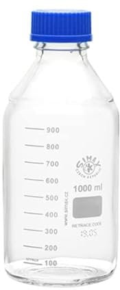 United Scientific Supplies SIMAX 1000mL (1L) Laboratory Grade, Leakproof, Media Bottle, with GL45 Screw Cap, 1 Each (BM1000-EA)