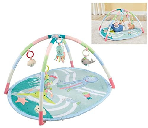 Ferrex Baby Activity Decke Spielwiese Krabbeldecke mit Spielbogen Spieldecke, Babydecke, Aktivspieldecke