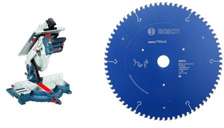 Bosch Professional Kombinationssäge GTM 12 JL (Sägeblatt-Ø: 305 mm, inkl. 1x Kreissägeblatt, Schiebestock, im Karton) + 2608642531 Kreissägeblatt Expert for Wood 305 x 30 x 2.4 mm, 72