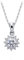 Epinki Echte Goldschmuck Halskette 18K 750 Weiß Gold, Sonneblumen Anhänger mit Diamant 0.3ct, Rundschliff, Au750 Gold Damen Kette Vintage für Frauen, Weißgold, 45cm