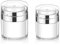Fyihoxi Airless Pumpspender 2 Stück Airless Pumpe Tiegel, Creme Pumpspender Leer, Vakuumflasche für Creme, Moisturizer Container für Reisen (15Ml+30Ml)