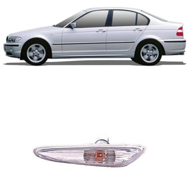 DM Autoteile 140195 Seitenblinker Blinker vorne rechts weiß kompatibel für BMW 3er (E46) Touring X3 (E83)