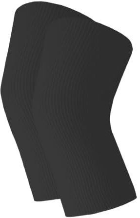 wobera ANGORA elasthisch gestrickte Gelenkwärmer ohne Nähte für Knie, Fußgelenk und Ellenbogen mit 45% Angora für optimale Wärme (Gr. L, Farbe: schwarz)