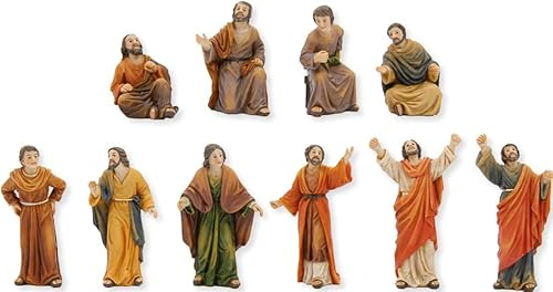 FADEDA 10x Passionsfiguren: Verurteilung, Volk/Höhe:9 cm/handbemalt/detailgetreue Krippen Figuren - Weihnachten Tisch Dekoration Krippe Zubehör