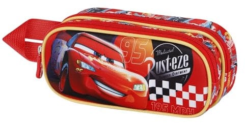 Disney Cars 3 Bumper-3D Doppelfedermäppchen, Rot, 22 x 9,5 cm