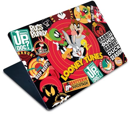 Head Case Designs Offizielle Looney Tunes Sticker-Collage Graphics Und Charaktere Vinyl Haut Aufkleber Abziehbild Abdeckung kompatibel mit Apple MacBook Air 15 M2 2023