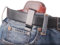 Verstecktes Gürtelholster Für Die Rechte Hand, Taillen Jagd Pistolenholster Kompatibel Mit Glock17 19 26, Leder 9,6 * 13 * 6cm (Braun)