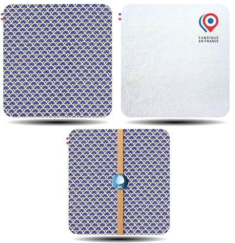 5 Carrés Démaquillants Lavables, JaMoonLBV JmL® Made in France - Coton Démaquillant Réutilisable Visage Doux, Écologique, Économique - Disques Démaquillants Bambou Épais - Lot Lingettes Démaquillantes