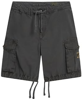 Superdry Herren Parachute Light Shorts lockere Passform Tafelschwarz 36