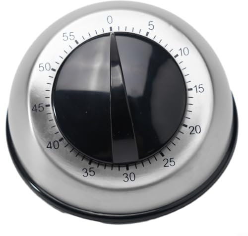 Minuteur de cuisine convivial en acier inoxydable de 60 minutes pour alarme Ring Bell Contrôle facile de la cuisson