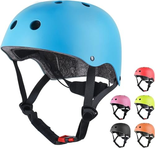 Kids Bike Helmet 43-51cm for Boys Girls, Toddler Bike Helmets for Micro Scooter, Kids Cycling And Skateboard, Child Multi-Sport Adjustable Helmet XS Size (Blue)