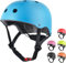 Kids Bike Helmet 43-51cm for Boys Girls, Toddler Bike Helmets for Micro Scooter, Kids Cycling And Skateboard, Child Multi-Sport Adjustable Helmet XS Size (Blue)