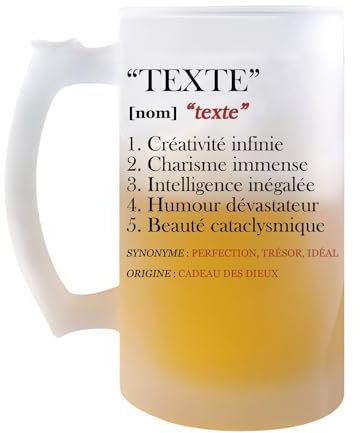 Chope de bière Prénom Personnalisable (Définition 1. 2. 3.)