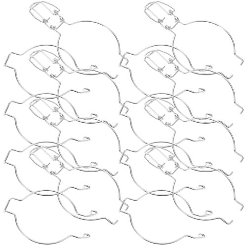 Luxshiny 10Pcs Stainless Steel Wire-Lock Metal Buckles for Glass Jar Sealing - Leak-Proof Mason Jar Clips with One-Button Operation for Home and Commercial Storage