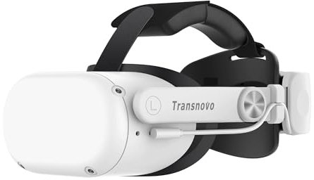 TRANSNOVO Battery Head Strap Compatible with Oculus Quest 2, 6000mAh Battery Pack Elite Strap Replacement for Meta Quest 2 Accessories, Enhanced Comfort and Extended Play Time