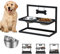 Gamelle surélevée pour chien - 3 hauteurs réglables en hauteur - Support réglable en hauteur - Gamelle haute pour chiens de grande, moyenne et petite taille