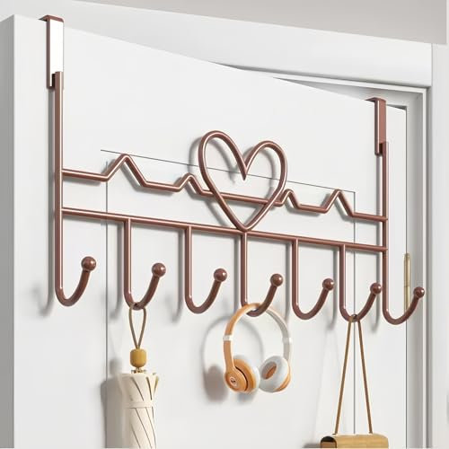 WBDXWB Türhaken, Türaufhänger für Mantel, Handtuch, Tasche, Bademantel (1 Stück, Bronze)