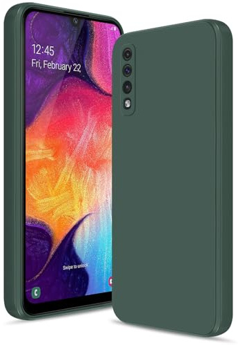 Btstring Coque pour Samsung Galaxy A50, Silicone, Vert | Protection de Caméra, Mince Antichoc, Microfibre Douce Anti-Rayures
