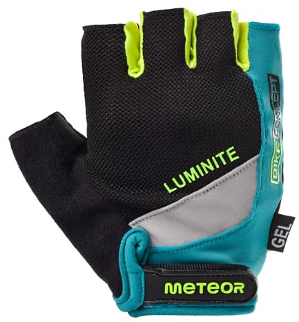 meteor radhandschuhe MTB Handschuhe Herren Gel GX31 Green Mountainbike fahrradhandschuhe - Radsporthandschuhe Damen - Downhill Wandern Fahrrad Handschuhe Kinder