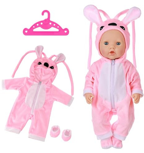 Puppenkleidung, Puppenkleidung 36-43 cm, Puppen Kleidung Enthalten Socken + Kleidungsständer, Geschenk für Das Kleine Mädchen(Lüfter)