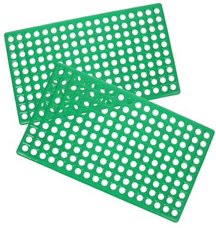 PERSELOSO Kaninchenkäfig Matte 2 Stück Abs Kunststoff Bodenmatten Mit Runden Löchern Für Belüftung Und Abfallmanagement rutschfeste Käfigunterlage Für Kaninchen Hamster Chinchilla Und Kleintiere