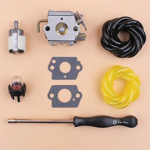 PEGGYLIN Vergaser-Kraftstoffschlauch-Schraubendreher-Set passend for Walbro WT-827#7843 753-05133 753-04333 791-182875 791-182062 passend for ZAMA C1U-P10A C1U-P14A