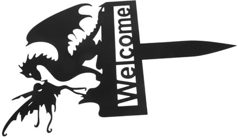 UPKOCH Yard Willkommensschild Willkommen Zuhause Rasen Fliegen Gartenstecker Drache Fee Outdoor Yard Ornament Stecker Garten Gartenstecker Dekorativer Gartenstecker