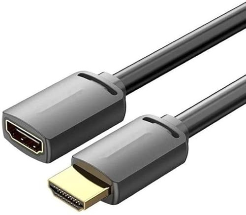 Watio Wave Cavo di prolunga HDMI - cavo 0,5 m, supporta risoluzione 4K, con connettore maschio a maschio in nero, ideale per connessioni di alta qualità. *